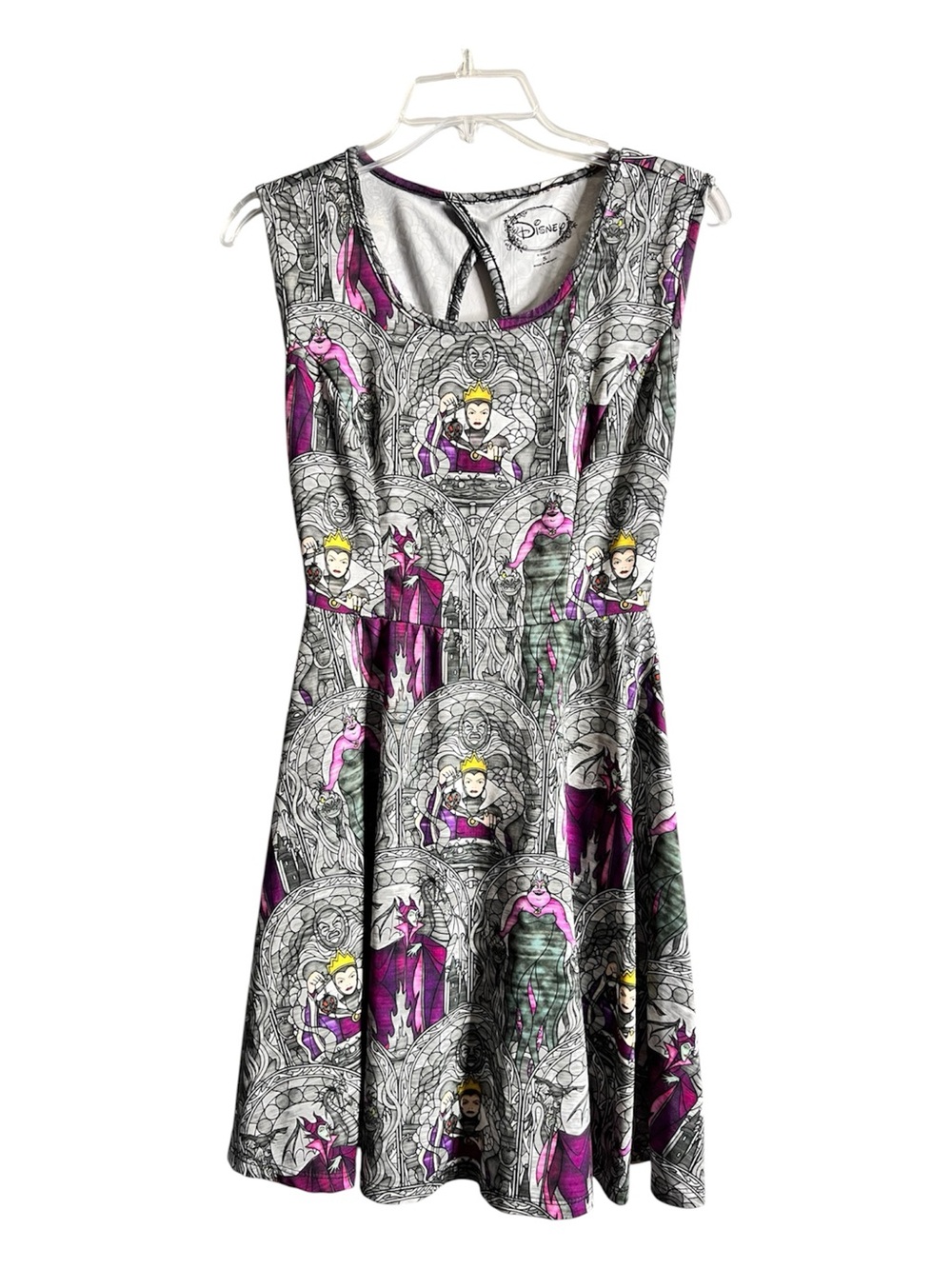 Disney Villains Stained Glass Maleficent
Ursula Evil Queen Skater Dress SZ S